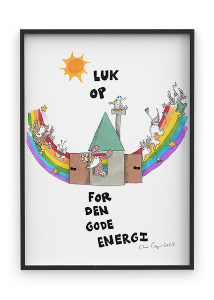 God energi - Indrammet plakat