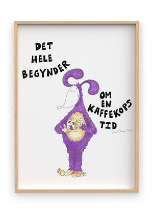 
            
                Load image into Gallery viewer, Kaffekops tid - Indrammet plakat
            
        