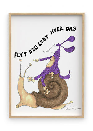 
            
                Load image into Gallery viewer, Flyt dig - Indrammet plakat
            
        