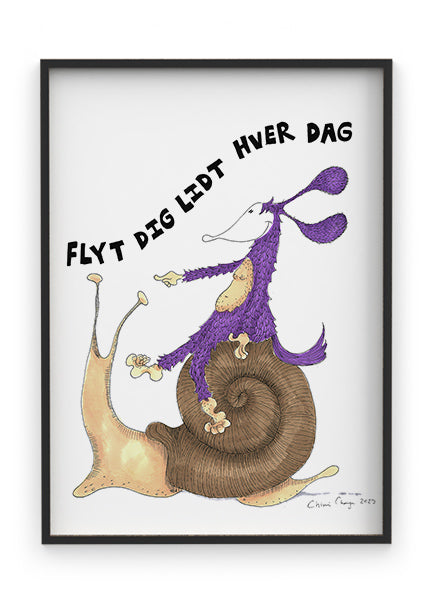 
            
                Load image into Gallery viewer, Flyt dig - Indrammet plakat
            
        