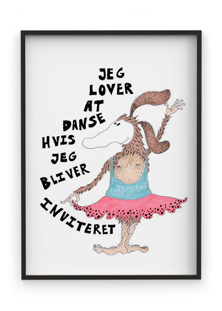 Lover dans - Indrammet plakat