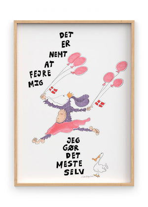 Min fødselsdag - Indrammet plakat