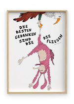 Fliegen - Indrammet plakat