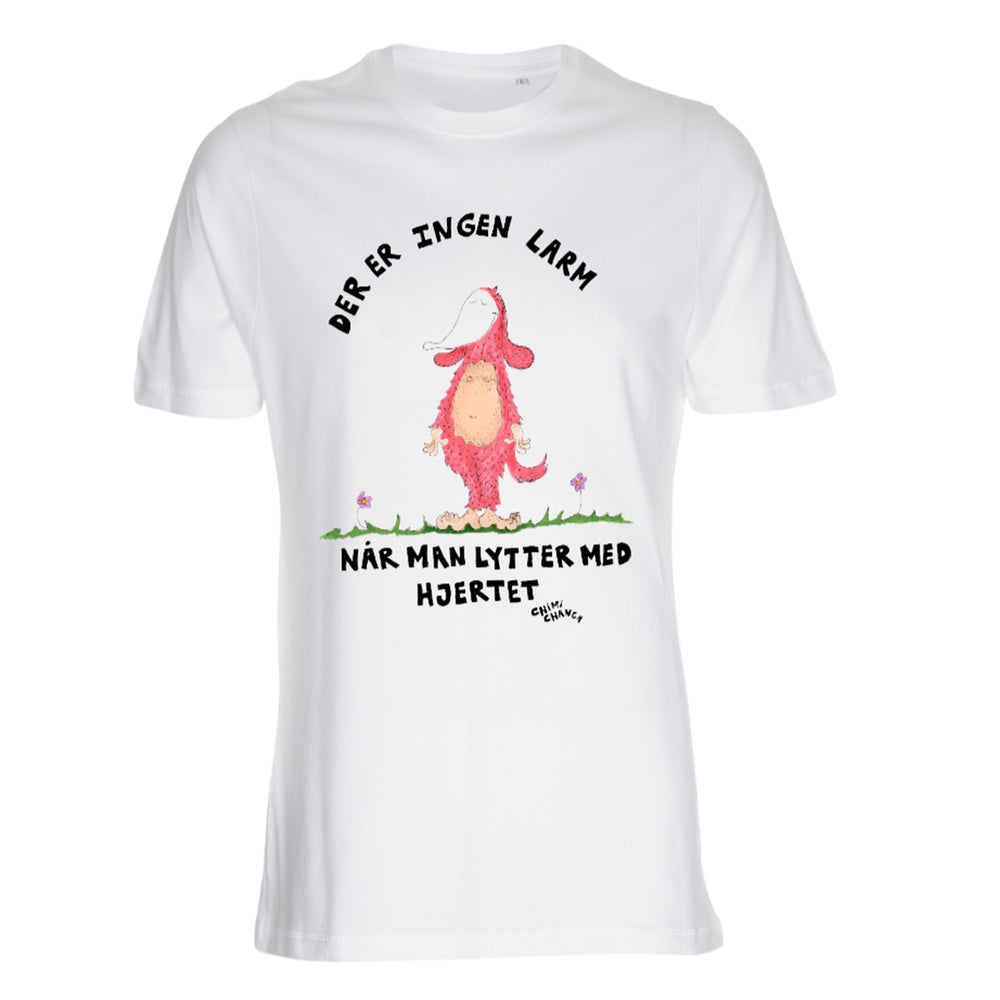 T-shirt Ingen larm / hvid